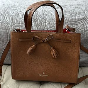 Kate Spade Hayes Street Small Brown Leather Satchel